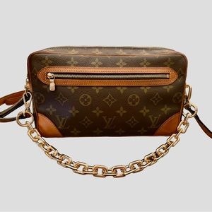 **SOLD**Authentic Vintage Louis Vuitton Marly Dragonne Clutch converted to Cross